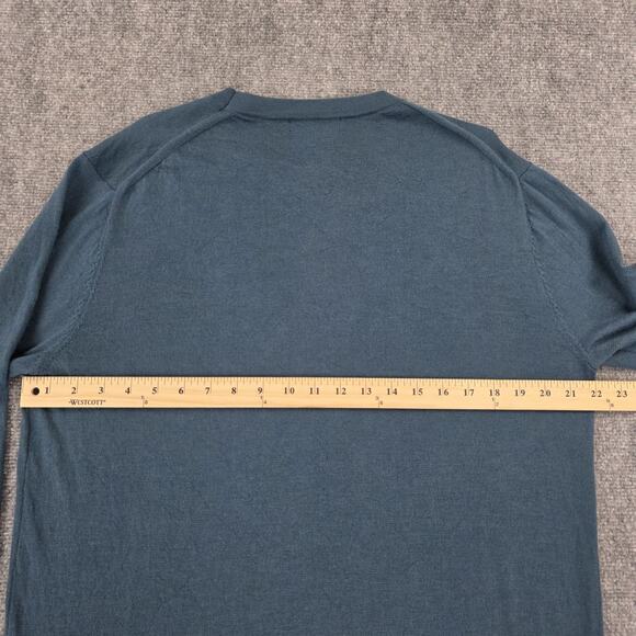 Banana Republic Sweater Mens XL Blue Merino Wool Crewneck Pullover Lightweight - Picture 4 of 13